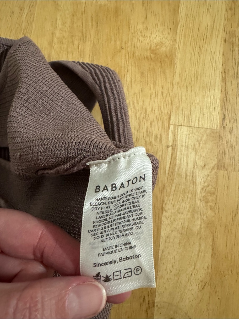 Aritzia Babaton Sculpt Knit Squareneck Cropped Top Mauve XS - Picture 6 of 7